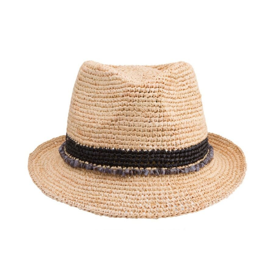 Emthunzini Hats - Roxy Raffia Trilby (Black)