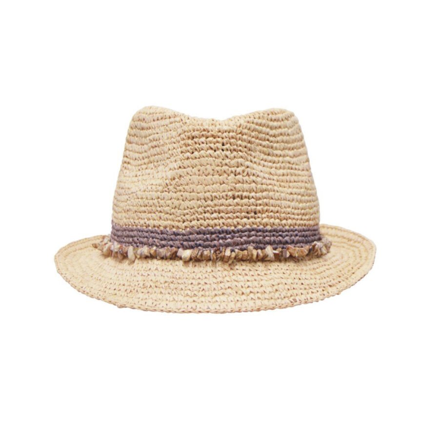 Emthunzini Hats - Roxy Raffia Trilby (Taupe)