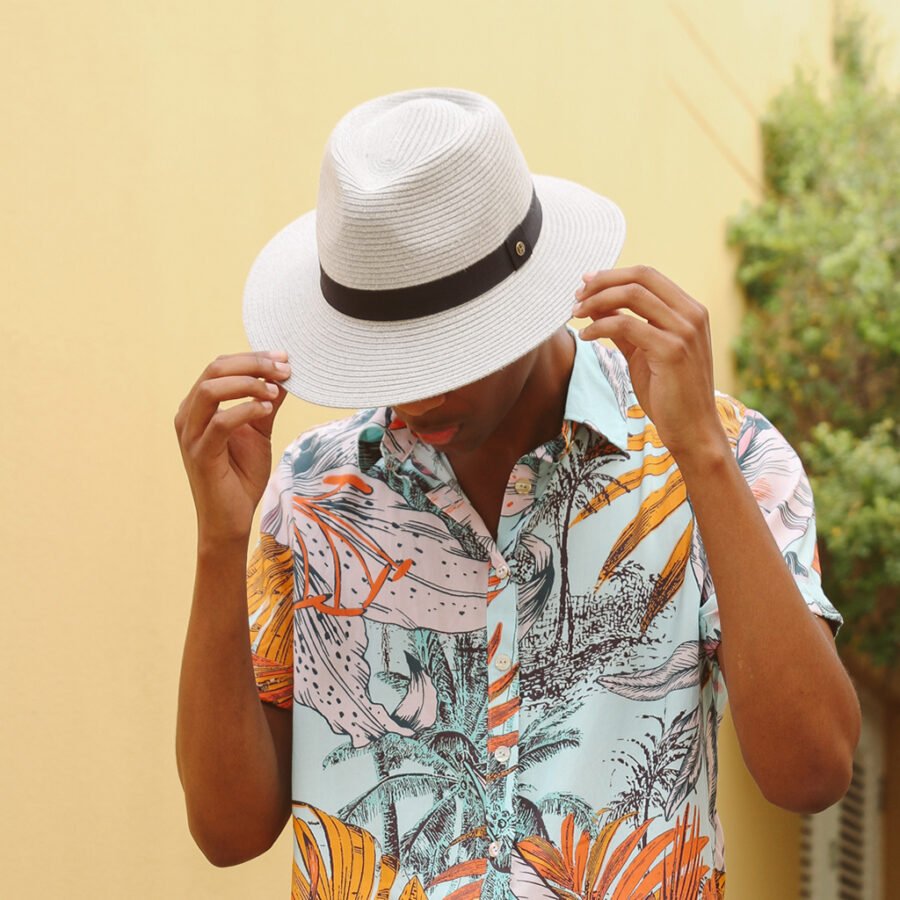 Emthunzini Hats - Pana Mate Fedora (Grey) - Image 3