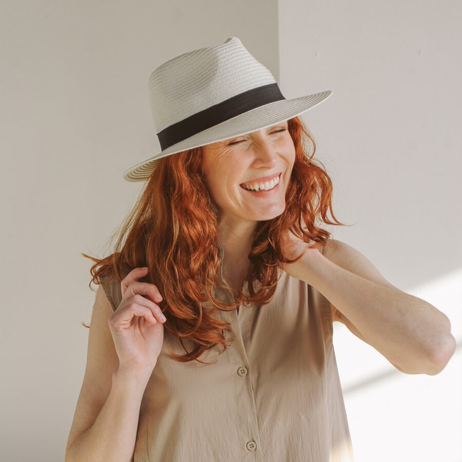 Emthunzini Hats - Pana Mate Fedora (Ivory) - Image 5