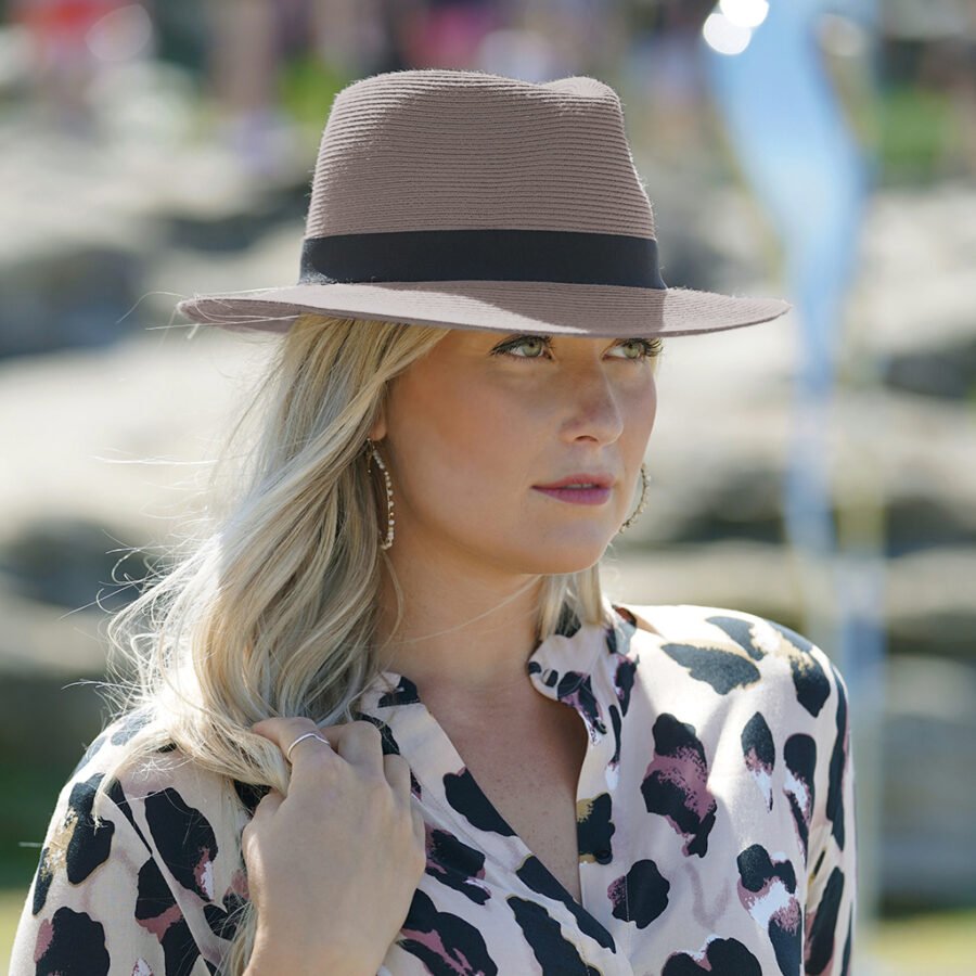 Emthunzini Hats - Pana Mate Fedora (Taupe) - Image 4