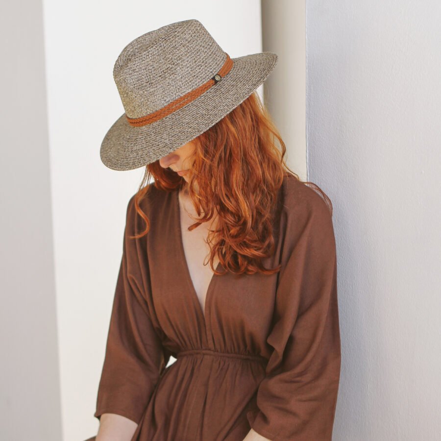 Emthunzini Hats - Gerry Fedora (Mixed Light Brown) - Image 2