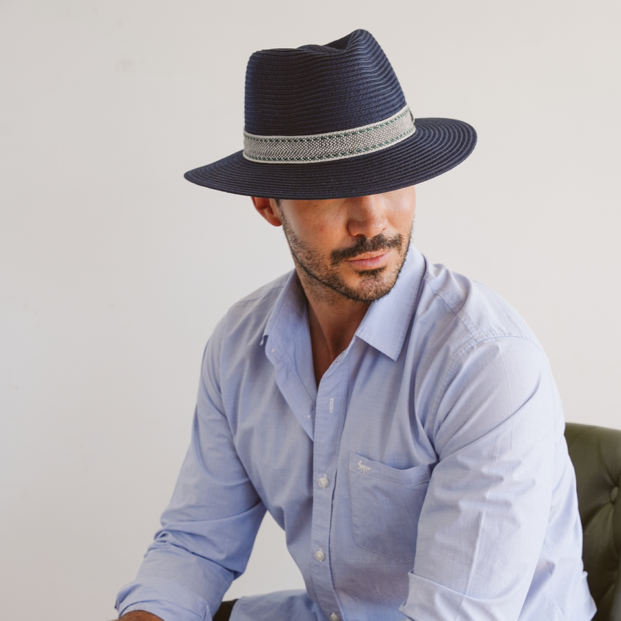 Emthunzini Hats - Dunes Fedora (Navy) - Image 3