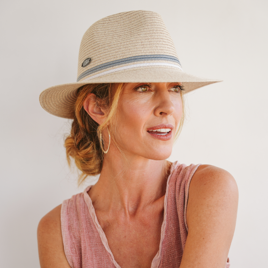 Emthunzini Hats - Erika Fedora (Mixed Camel Blue) - Image 3
