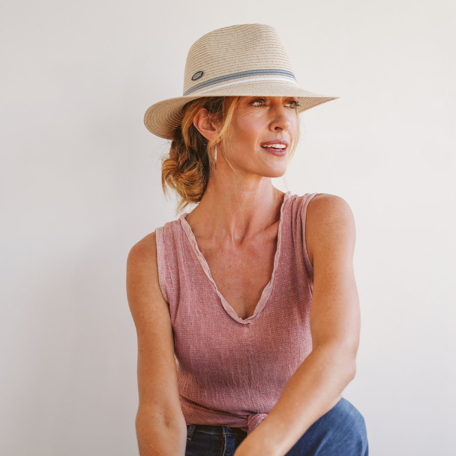 Emthunzini Hats - Erika Fedora (Mixed Camel Blue) - Image 4