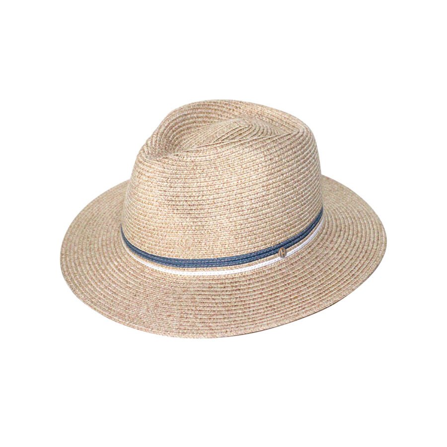 Emthunzini Hats - Erika Fedora (Mixed Camel Blue)